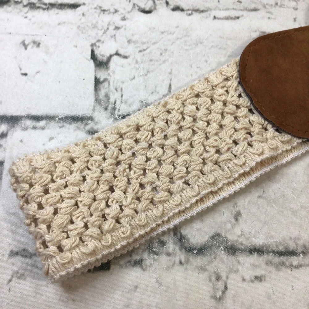 Vintage Woven Stretch Belt Womens Sz L Large 34-38